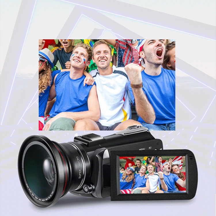 ORDRO AC5 4K HD Night Vision WiFi 12X Optical Zoom Digital Video DV Camera Camcorder, Style:Standard + Microphone(Black) - free shipping - PMc TechLife - Order now!