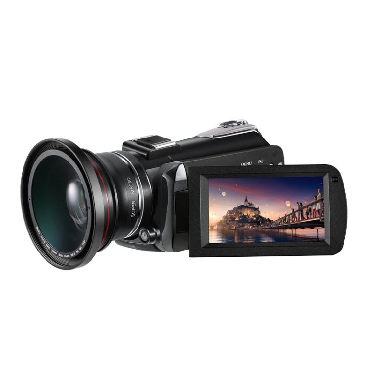 ORDRO AC5 4K HD Night Vision WiFi 12X Optical Zoom Digital Video DV Camera Camcorder, Style:Standard + Microphone + Handheld Stand(Black) - free shipping - PMc TechLife - Order now!