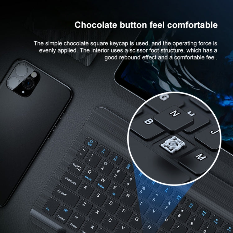 YS-001 7-8 inch Tablet Phones Universal Mini Wireless Bluetooth Keyboard, Style:Only Keyboard(Black) - Universal Keyboard by PMC Jewellery | Online Shopping South Africa | PMC Jewellery