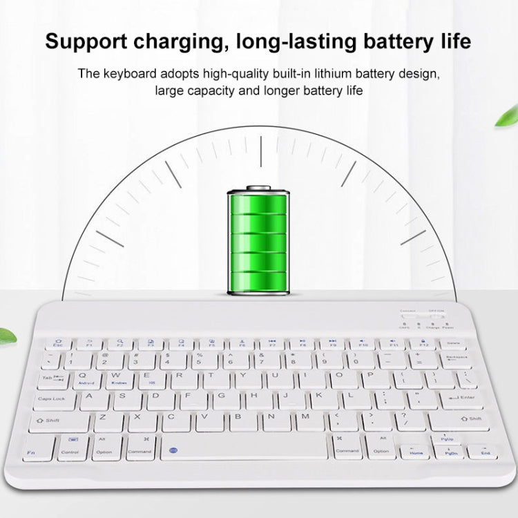 YS-001 7-8 inch Tablet Phones Universal Mini Wireless Bluetooth Keyboard, Style:Only Keyboard(White) - Universal Keyboard by PMC TechLife | Online Shopping South Africa | PMC TechLife | Buy Now Pay Later Mobicred