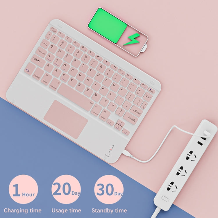 Universal Ultra-Thin Portable Bluetooth Keyboard and Mouse Set For Tablet Phones, Size:7 inch(Pink Keyboard + Pink Mouse) - Universal Keyboard by PMC Jewellery | Online Shopping South Africa | PMC Jewellery