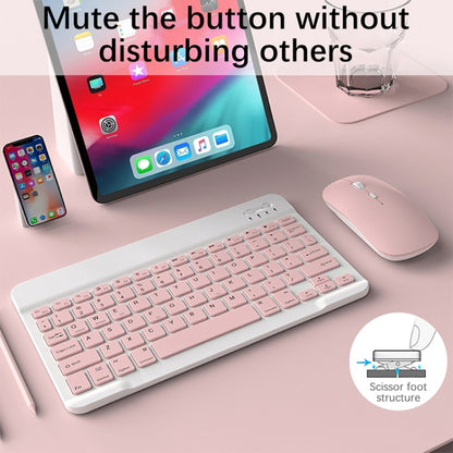 Universal Ultra-Thin Portable Bluetooth Keyboard and Mouse Set For Tablet Phones, Size:7 inch(Pink Keyboard + Pink Mouse) - Universal Keyboard by PMC Jewellery | Online Shopping South Africa | PMC Jewellery