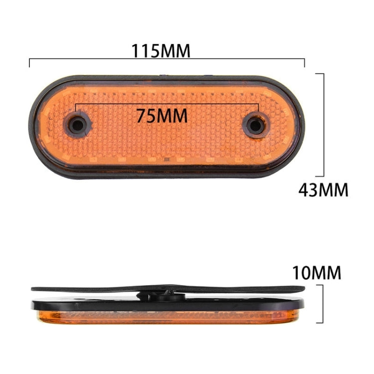 5 PCS MK-095 12/24V 20 LEDs Universal Truck Side Lights Truck Trailer Tail Lights (White) - Warning Lights by PMC TechLife | Online Shopping South Africa | PMC TechLife | Buy Now Pay Later Mobicred
