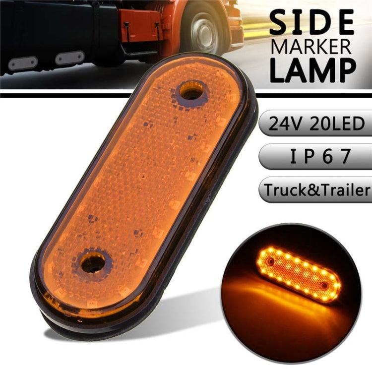 5 PCS MK-095 12/24V 20 LEDs Universal Truck Side Lights Truck Trailer Tail Lights (White) - Warning Lights by PMC TechLife | Online Shopping South Africa | PMC TechLife | Buy Now Pay Later Mobicred