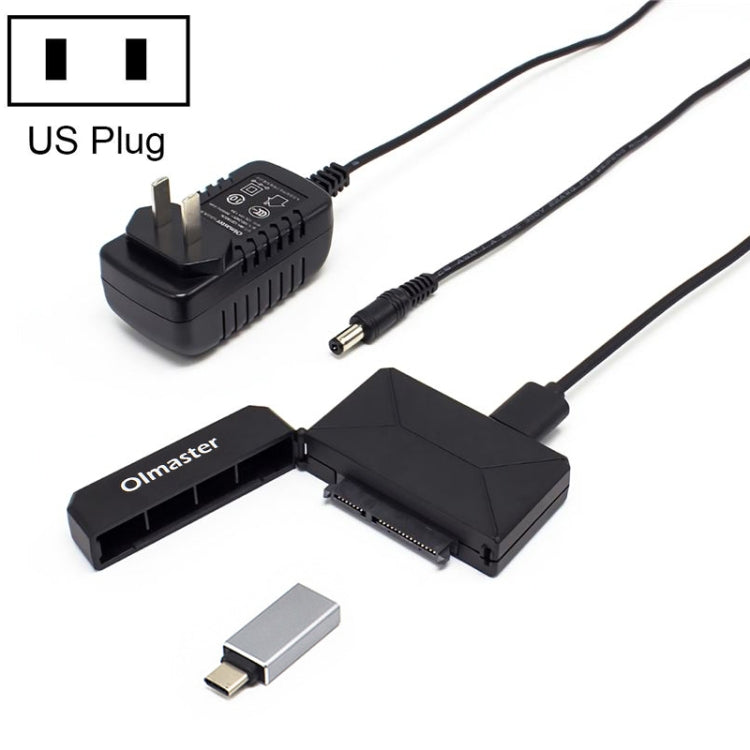 Olmaster External Notebook Hard Drive Adapter Cable Easy Drive Cable USB3.0 to SATA Converter, Style:Hard Disk + Type-C Adapter, Size:3.5 Inch (US Plug) - free shipping - PMC Jewellery - Order now!