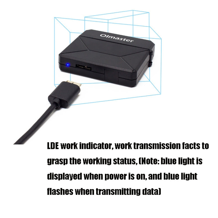 Olmaster External Notebook Hard Drive Adapter Cable Easy Drive Cable USB3.0 to SATA Converter, Style:Hard Disk + Type-C Adapter, Size:3.5 Inch (US Plug) - free shipping - PMC Jewellery - Order now!