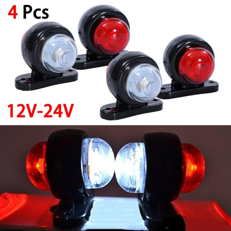 2 PCS X9 12-24V Mini Double-Sided Red And White Truck Side Lights Modified Special Side Lights - Clearance Lights by PMC Jewellery | Online Shopping South Africa | PMC Jewellery | Buy Now Pay Later Mobicred