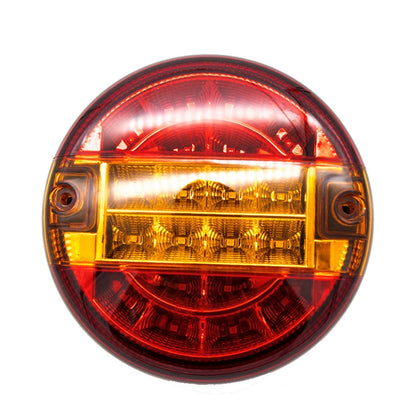 4 Inch 20 LEDs10-30V Wide Pressure Truck Tail Light 20LED Round Truck Tail Light Bread Light(Yellow) - Brake Lights by PMC Jewellery | Online Shopping South Africa | PMC Jewellery | Buy Now Pay Later Mobicred