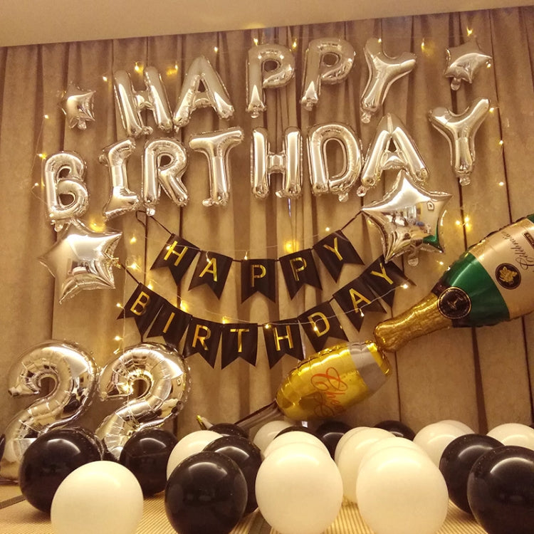 Birthday Party Layout Letter Aluminum Film Balloon Decoration Set(Style One) - Balloons by PMc TechLife | Online Shopping South Africa | PMc TechLife | Buy Now Pay Later Mobicred