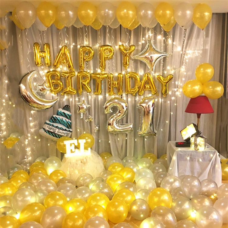 Birthday Party Layout Letter Aluminum Film Balloon Decoration Set(Style Three) - Balloons by PMc TechLife | Online Shopping South Africa | PMc TechLife | Buy Now Pay Later Mobicred