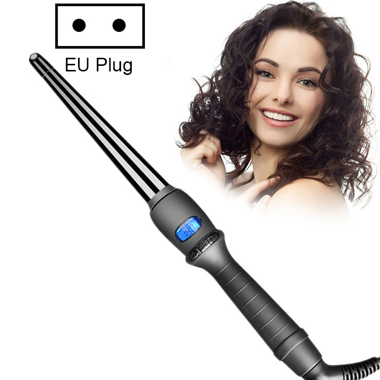LCD Conical Curling Iron Single Tube Ceramic Glaze Pear Flower Cone, Size:25mm EU - free shipping - PMC TechLife - Order now!