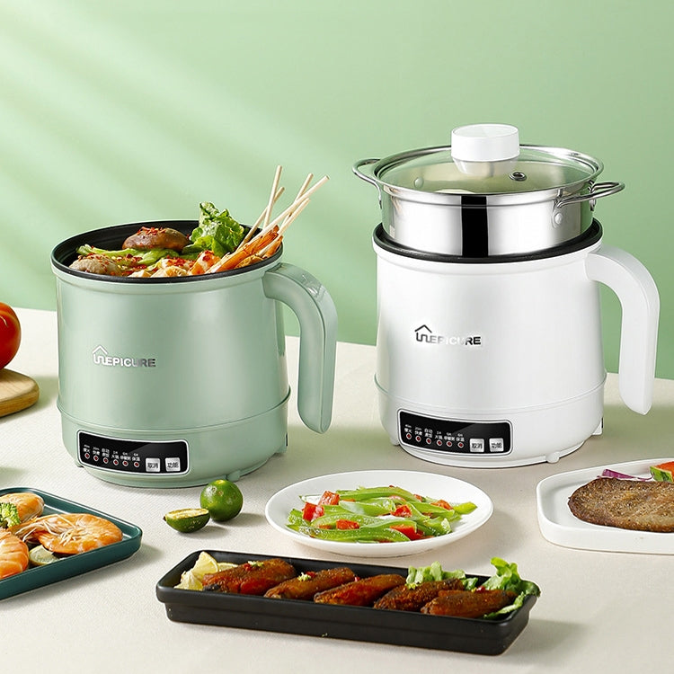 Multi-Function Electric-Cooker Mini Dormitory Student Cooking Rice Stir Frying Non-Stick Pot, 110V US Plug, Colour: Green Smart Single Pot(1.7L) - free shipping - PMC TechLife - Order now!