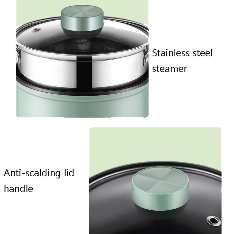 Multi-Function Electric-Cooker Mini Dormitory Student Cooking Rice Stir Frying Non-Stick Pot, 110V US Plug, Colour: Green Smart Single Pot(1.7L) - free shipping - PMC TechLife - Order now!