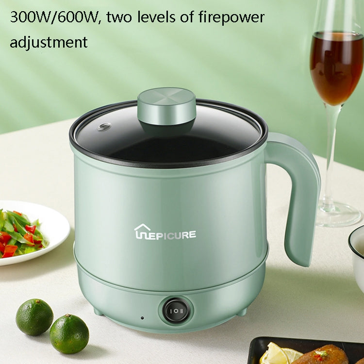 Multi-Function Electric-Cooker Mini Dormitory Student Cooking Rice Stir Frying Non-Stick Pot, 110V US Plug, Colour: Green Smart with Steam Grid(1.7L) - free shipping - PMC TechLife - Order now!