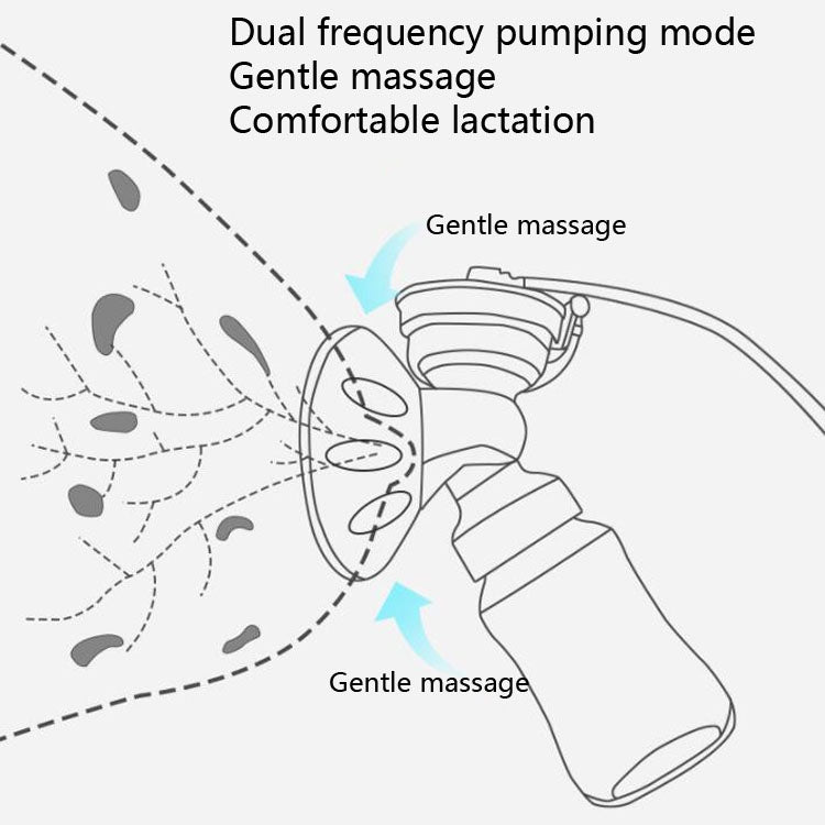 Large Suction Smart Electric Bilateral Breast Pump 12-Speed Silent Breast Pump(Yellow) - Cups & Silicone Nipple by PMC Jewellery | Online Shopping South Africa | PMC Jewellery