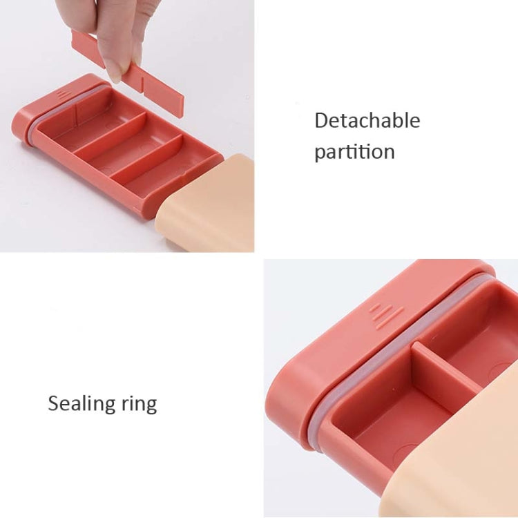3 PCS Portable Sealed Pill Storage Box Divided Into Compartments Portable Mini Pill Box(Pink) - free shipping - PMC TechLife - Order now!