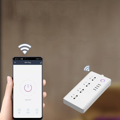 Home Office Wifi Mobile Phone Remote Control Timer Switch Voice Control Power Strip, Line length: 1.5m(EU Plug) - Smart Socket by PMC Jewellery | Online Shopping South Africa | PMC Jewellery | Buy Now Pay Later Mobicred