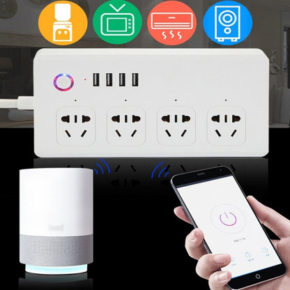 Home Office Wifi Mobile Phone Remote Control Timer Switch Voice Control Power Strip, Line length: 1.5m(EU Plug) - Smart Socket by PMC Jewellery | Online Shopping South Africa | PMC Jewellery | Buy Now Pay Later Mobicred