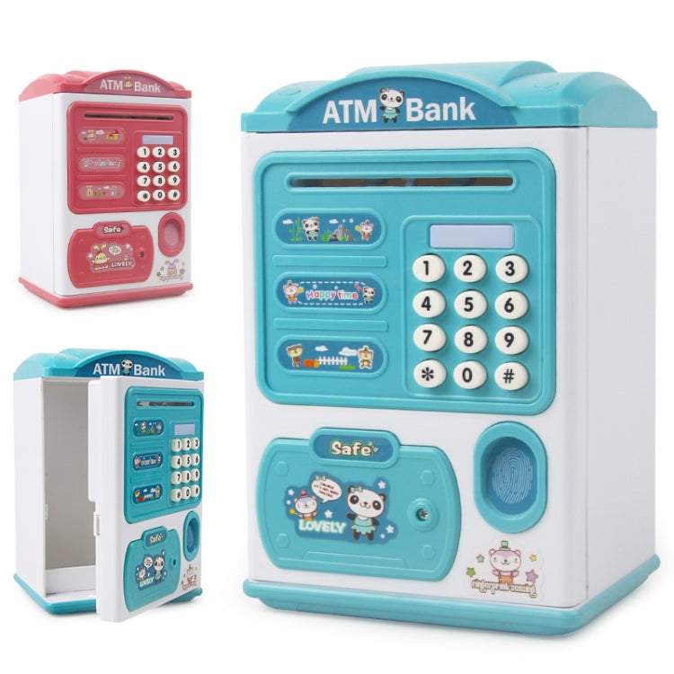 Simulation Password Fingerprint Sensor Unlocking Money Box Automatic Roll Money Safe ATM Piggy Bank(Blue) - Piggy Banks by PMc TechLife | Online Shopping South Africa | PMc TechLife | Buy Now Pay Later Mobicred