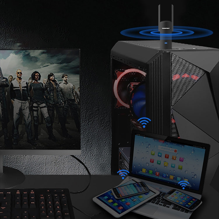 COMFAST CF-924AC V2 1200Mbps Dual Frequency Gigabit USB Computer WIFI Receiver High Power Wireless Network Card - free shipping - PMC Jewellery - Order now!