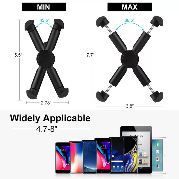 Motorcycle Bicycle Phone Holder Outdoor Riding Equipment Suitable For 4.7-8 Inch Mobile Phone/Tablet(Black) - Holders by PMC TechLife | Online Shopping South Africa | PMC TechLife | Buy Now Pay Later Mobicred