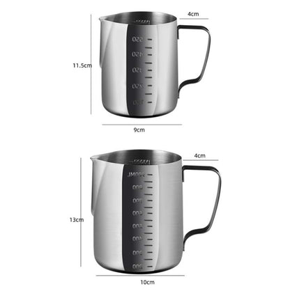 1000ml 304 Stainless Steel Pointed Mouth Etched Cup Graduated Measuring Cup Milk Foam Cup Coffee Pot - Coffee Tools by PMC Jewellery | Online Shopping South Africa | PMC Jewellery | Buy Now Pay Later Mobicred