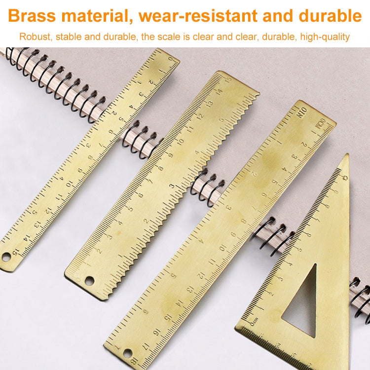 Brass Retro Drawing Ruler Measuring Tools, Model: 0-180 Degree Protractor - Rulers by PMC Jewellery | Online Shopping South Africa | PMC Jewellery