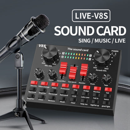 V8S Sound Card Mobile Phone Computer Anchor Live K Song Recording Microphone, Specification:V8S  + Black Bet BM700 Set - Microphone by PMC Jewellery | Online Shopping South Africa | PMC Jewellery | Buy Now Pay Later Mobicred