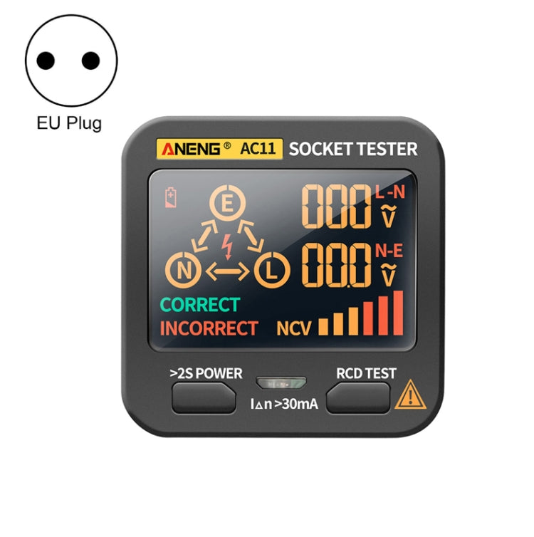 ANENG AC11 Multifunctional Digital Display Socket Tester Electrical Ground Wire Tester(EU Plug) - free shipping - PMC Jewellery - Order now!