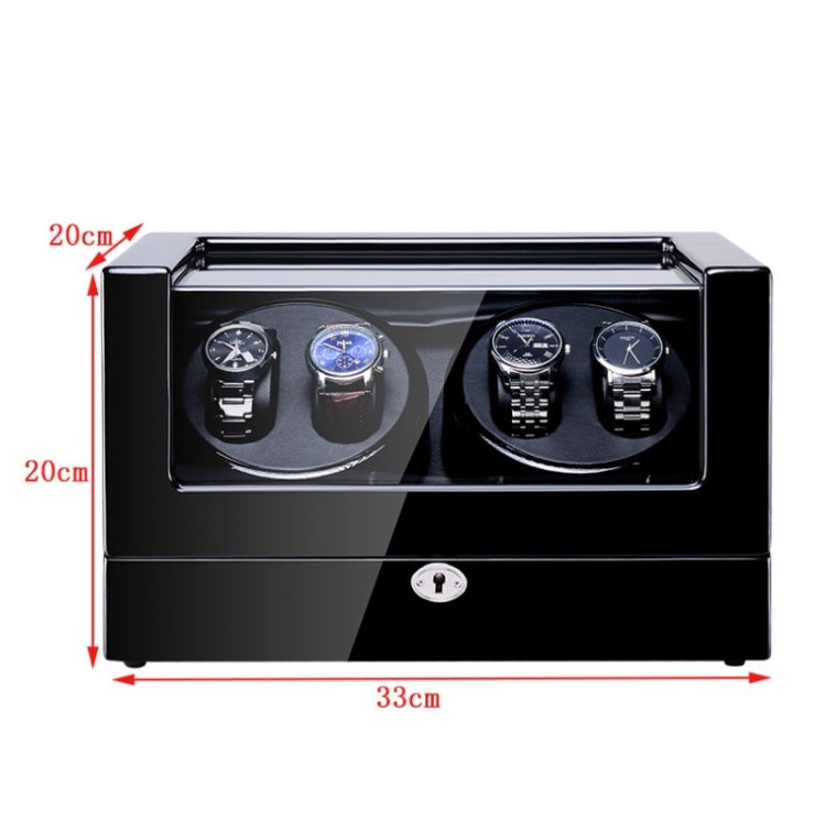 Electric Motor Rotating Watch Box Automatic Mechanical Watch Shaker, US / EU / UK Plug(All Black) - free shipping - PMC TechLife - Order now!