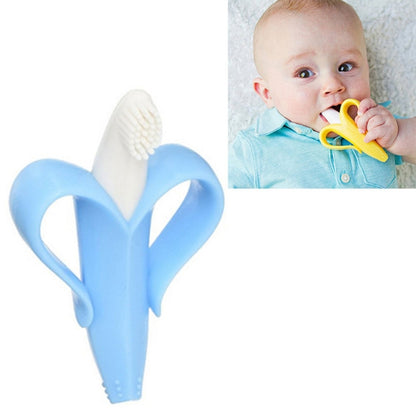 Newborn Baby Banana Silicone Teether Bite(Blue) - Baby Toys by PMC Jewellery | Online Shopping South Africa | PMC Jewellery