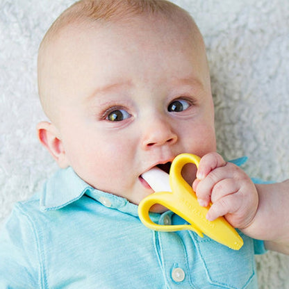 Newborn Baby Banana Silicone Teether Bite(Blue) - Baby Toys by PMC Jewellery | Online Shopping South Africa | PMC Jewellery