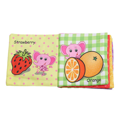 Baby Rattles Toy Soft Animal Cloth Book Newborn Stroller Hanging Toy Early Learning Education Baby Toys(Fruit) - Baby Toys by PMC Jewellery | Online Shopping South Africa | PMC Jewellery