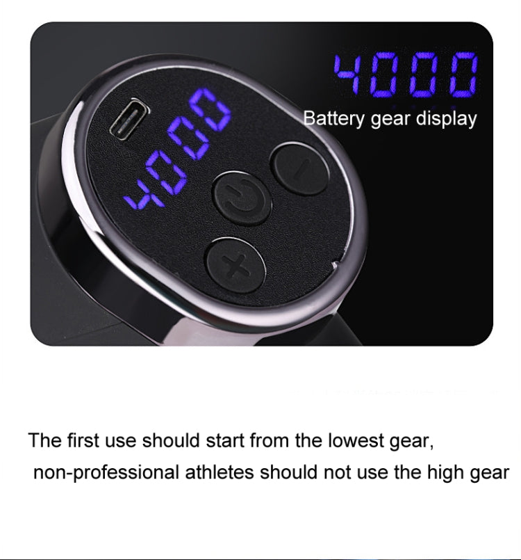 Fascia Gun Pocket Electric Shock Gun  Muscle Massage Gun, Specification: LCD 20-speed (Gray) - free shipping - PMC TechLife - Order now!