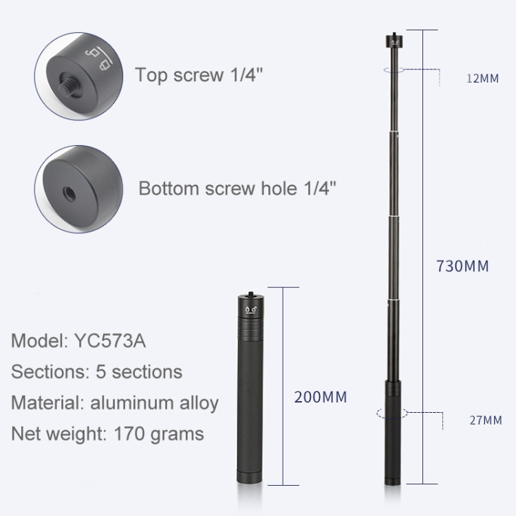 YC573A Extension Rod Stabilizer Dedicated Selfie Extension Rod for Feiyu G5 / SPG / WG2 Gimbal, DJI Osmo Pocket / Pocket 2 - free shipping - PMC TechLife - Order now!