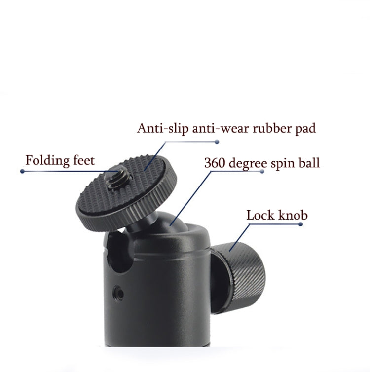 BH-902 Mini Desktop Aluminum Alloy Tripod Mini Ball Head 360 Degree Pan 90 Degree Tilt Tripod - Tripod Heads by PMC TechLife | Online Shopping South Africa | PMC TechLife | Buy Now Pay Later Mobicred