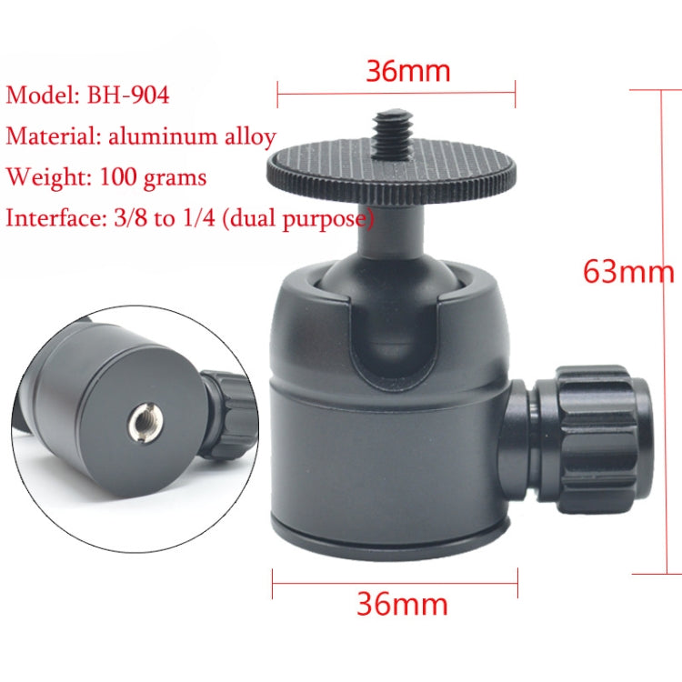BH-904 Mini Desktop Aluminum Alloy Tripod Mini Ball Head 360 Degree Pan 90 Degree Tilt Tripod - Tripod Heads by PMC TechLife | Online Shopping South Africa | PMC TechLife | Buy Now Pay Later Mobicred