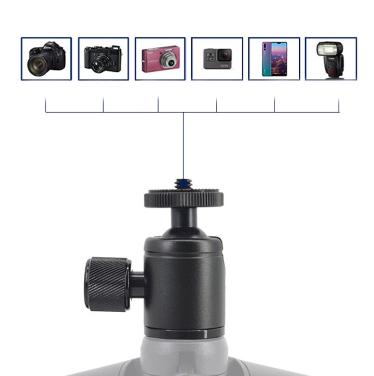 BH-904 Mini Desktop Aluminum Alloy Tripod Mini Ball Head 360 Degree Pan 90 Degree Tilt Tripod - Tripod Heads by PMC TechLife | Online Shopping South Africa | PMC TechLife | Buy Now Pay Later Mobicred