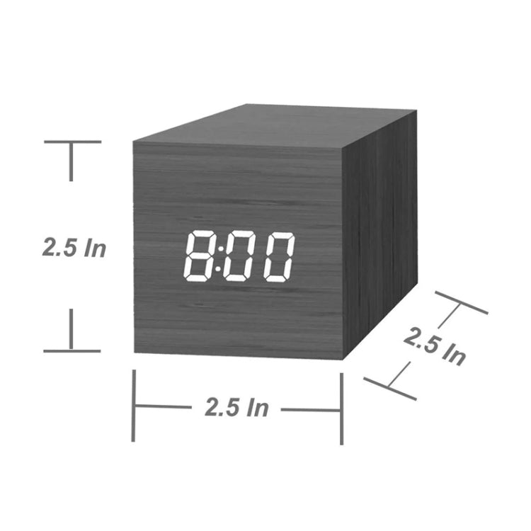 Multicolor Sounds Control Wooden Clock Modern Digital LED Desk Alarm Clock Thermometer Timer White Green - Alarm Clocks by PMc TechLife | Online Shopping South Africa | PMc TechLife | Buy Now Pay Later Mobicred