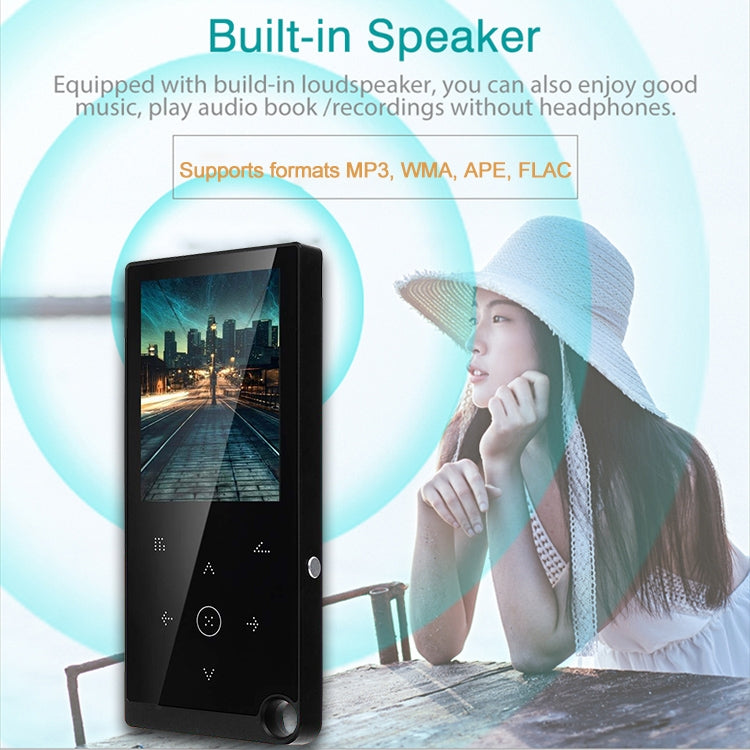 E05 2.4 inch Touch-Button MP4 / MP3 Lossless Music Player, Support E-Book / Alarm Clock / Timer Shutdown, Memory Capacity: 16GB without Bluetooth(Black) - MP4 Player by PMC Jewellery | Online Shopping South Africa | PMC Jewellery | Buy Now Pay Later Mobicred