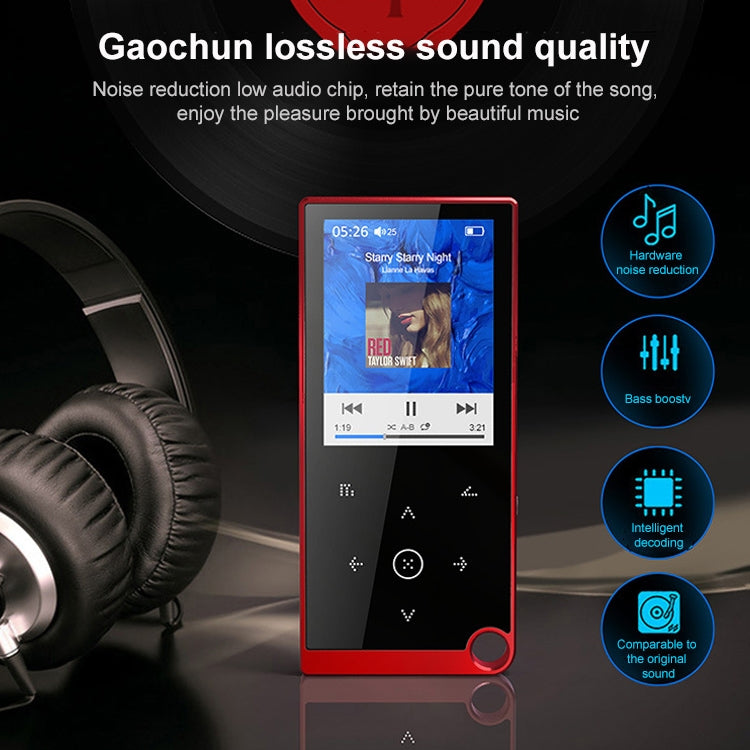 E05 2.4 inch Touch-Button MP4 / MP3 Lossless Music Player, Support E-Book / Alarm Clock / Timer Shutdown, Memory Capacity: 8GB Bluetooth Version(Blue) - MP4 Player by PMC Jewellery | Online Shopping South Africa | PMC Jewellery | Buy Now Pay Later Mobicred