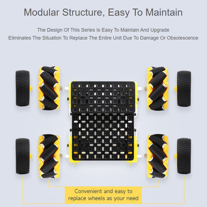 Waveshare Smart Mobile Robot Chassis Kit, Chassis:With Shock-absorbing(Normal Wheels) - Robotics Accessories by Waveshare | Online Shopping South Africa | PMC Jewellery | Buy Now Pay Later Mobicred