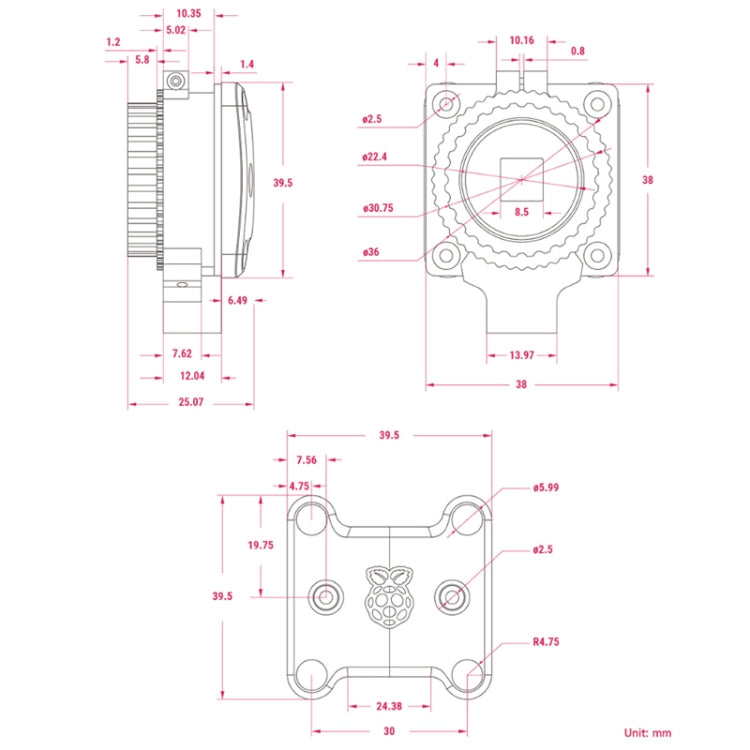 Waveshare Original Raspberry Pi 1.6MP Global Shutter Camera Module(24385) - Modules Expansions Accessories by WAVESHARE | Online Shopping South Africa | PMC Jewellery | Buy Now Pay Later Mobicred