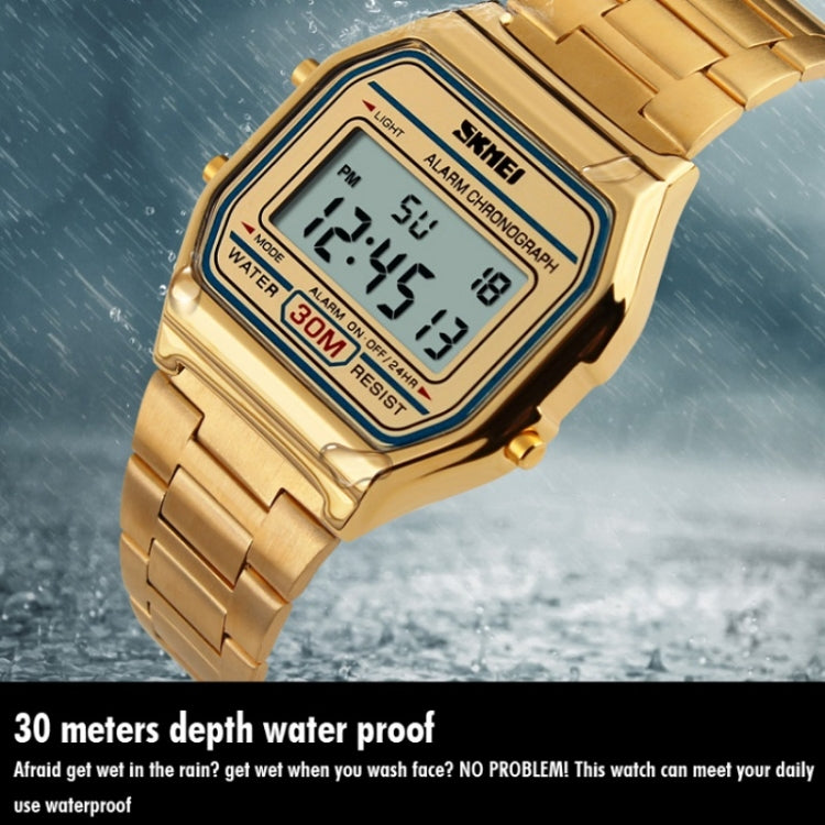 SKMEI 1123 Men Business Lightweight Watch Waterproof Steel Band Electronic Watch - free shipping - PMC TechLife - Order now!