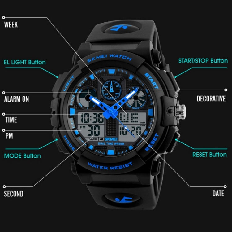 SKMEI 1270 Men Waterproof Dual Display Digital Watch Outdoor Sports Watch(Red) - free shipping - PMC TechLife - Order now!