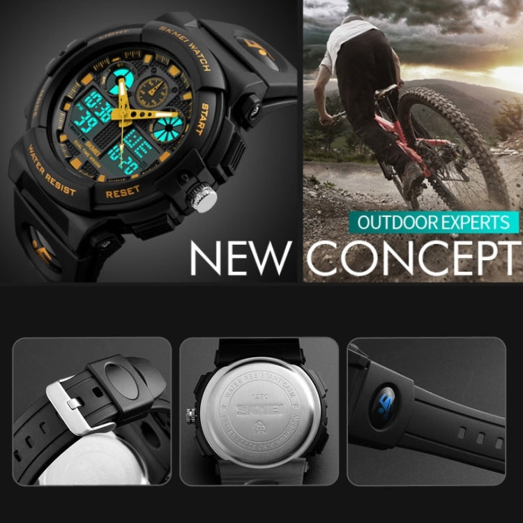 SKMEI 1270 Men Waterproof Dual Display Digital Watch Outdoor Sports Watch(Blue) - free shipping - PMC TechLife - Order now!