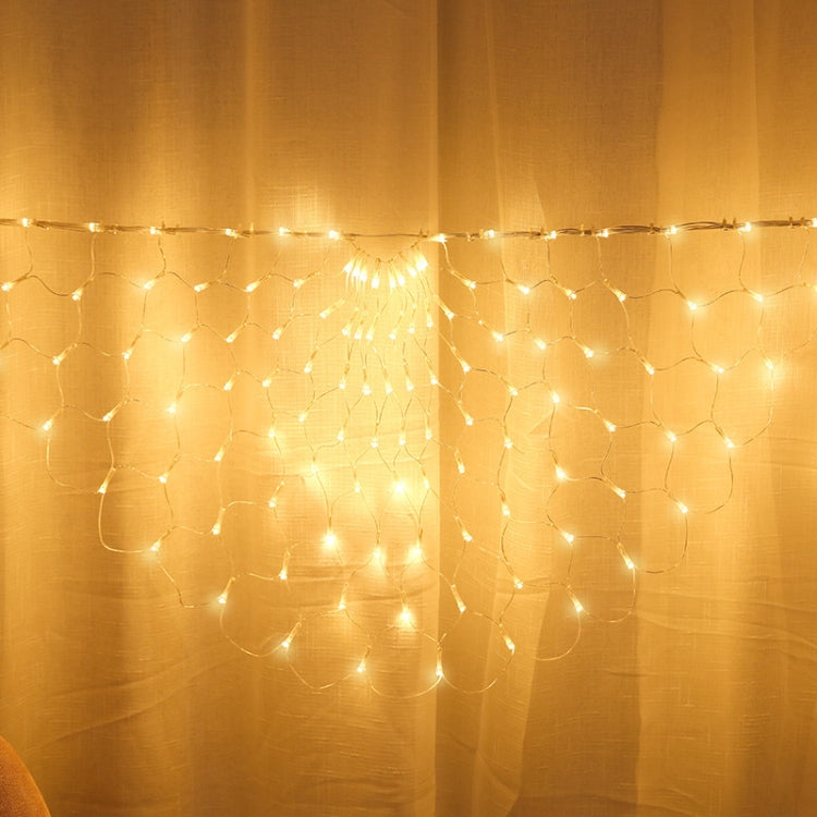 Peacock Lights LED Fishing Net Lights Outdoor Waterproof String Lights Holiday Decoration Lights, EU Plug(Warm White Light) - Holiday Lights by PMc TechLife | Online Shopping South Africa | PMc TechLife | Buy Now Pay Later Mobicred