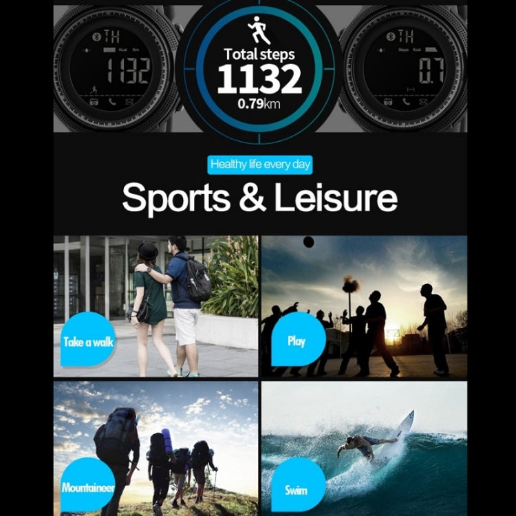 SKMEI 1250 Men Outdoor Waterproof Sports Digital Watch Multi-Function Watch(Coffee/Gold) - free shipping - PMC TechLife - Order now!