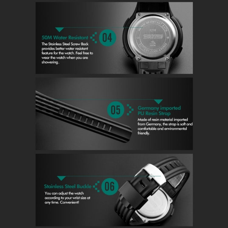 SKMEI 1219 Men Multi-Function Electronic Watch Outdoor Sports Watch(Silver) - free shipping - PMC TechLife - Order now!