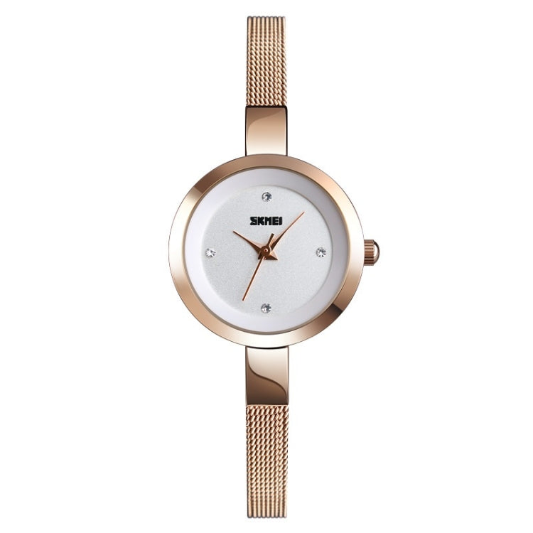 SKMEI 1390 Ladies Business Casual Watch Steel Band Lightweight Quartz Watch(Rose Gold) - free shipping - PMC TechLife - Order now!